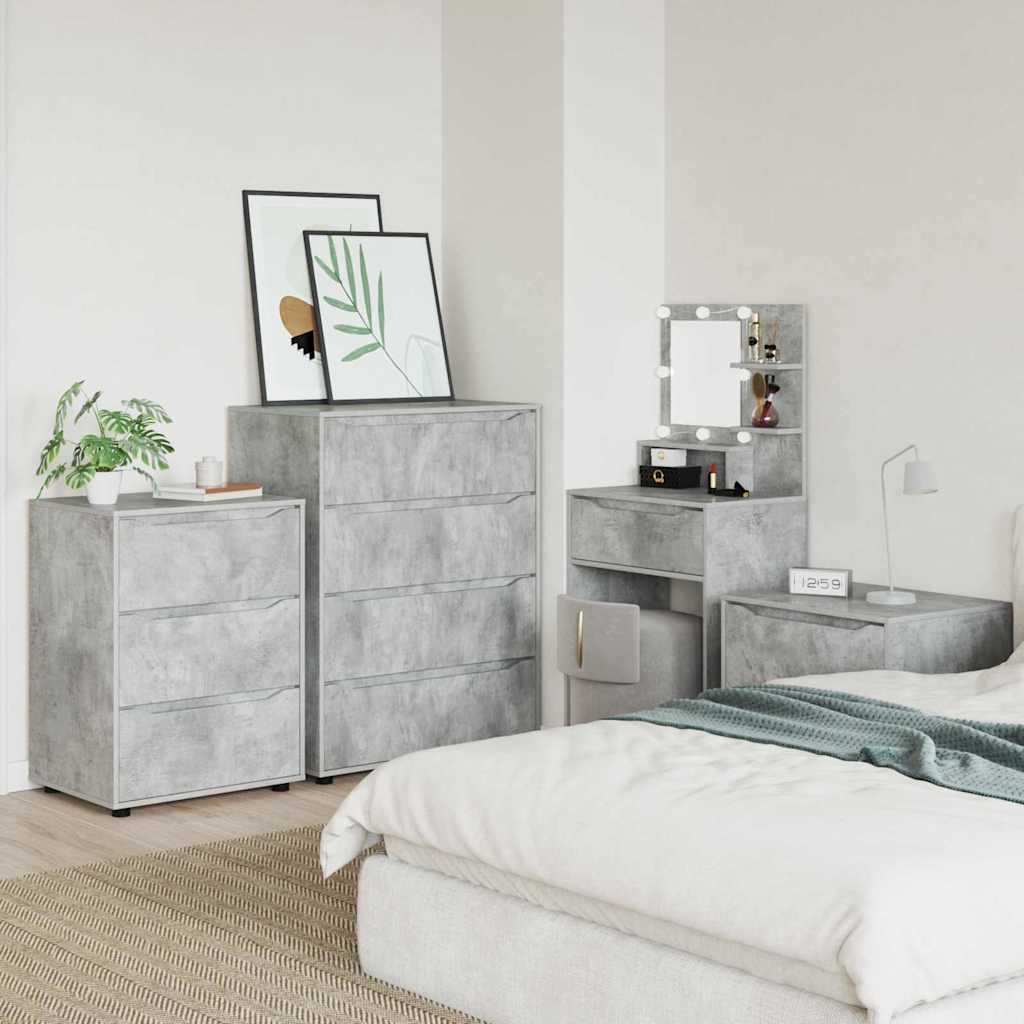 Opbevaringsskabe 2 pcs Beton Grå 80 x 48 x 105 cm