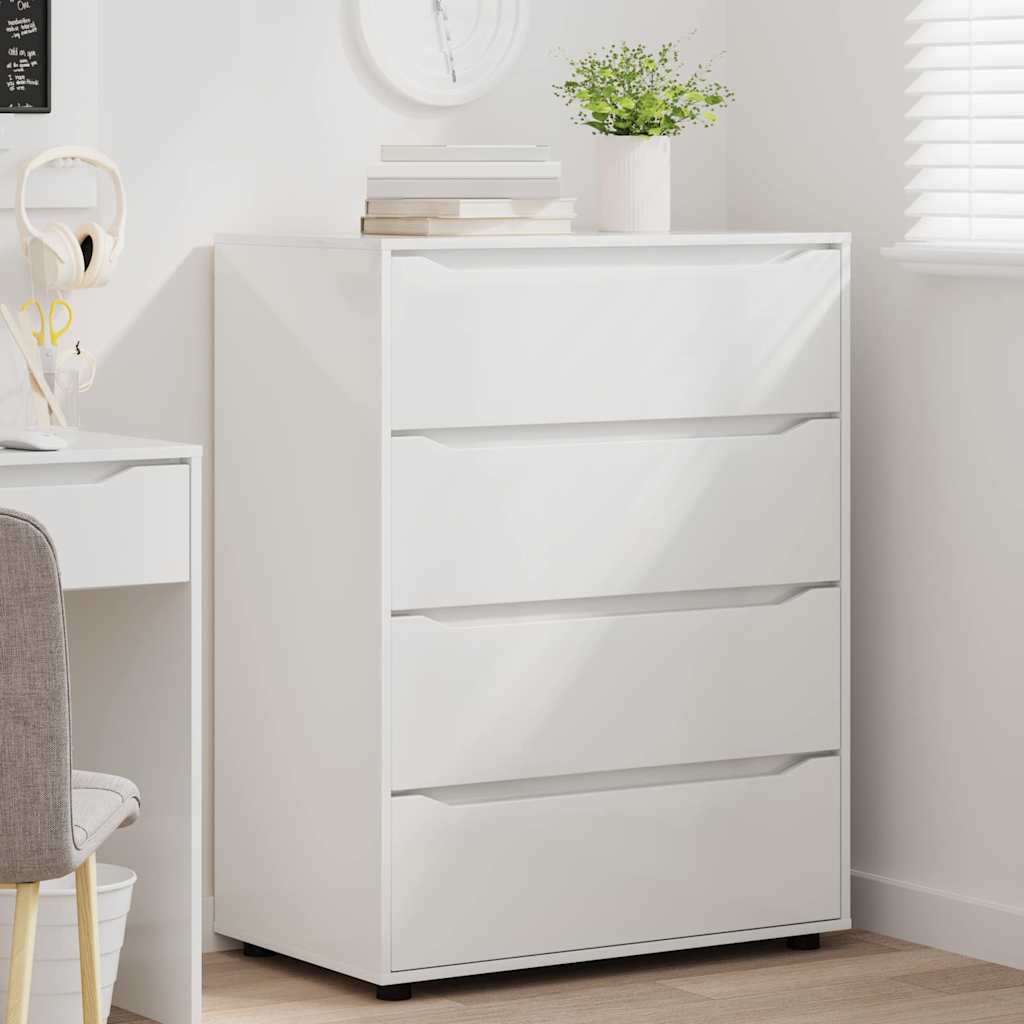 Opbevaringsskabe 2 pcs Høj gloss hvid 80 x 48 x 105 cm