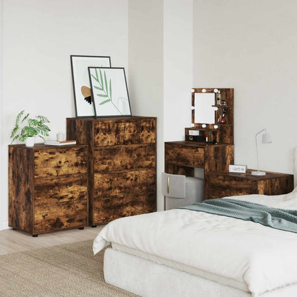 Opbevaringsskabe 80 x 48 x 105 cm Konstrueret træ Røget eg