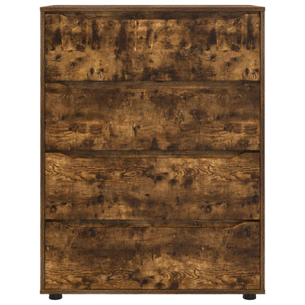 Opbevaringsskabe 80 x 48 x 105 cm Konstrueret træ Røget eg