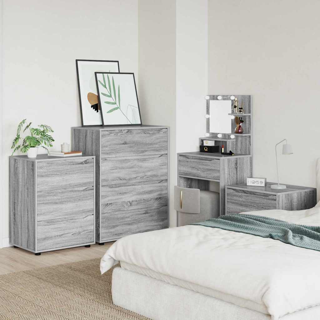 Opbevaringsskabe 2 pcs Grå Sonoma 80 x 48 x 105 cm