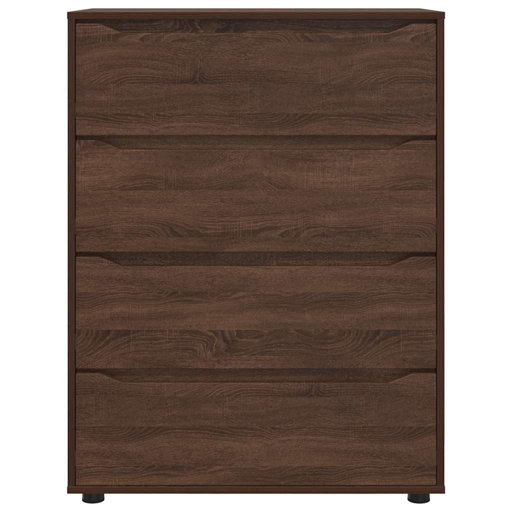 Opbevaringsskabe 2 pcs Brun eg 80 x 48 x 105 cm Konstrueret træ