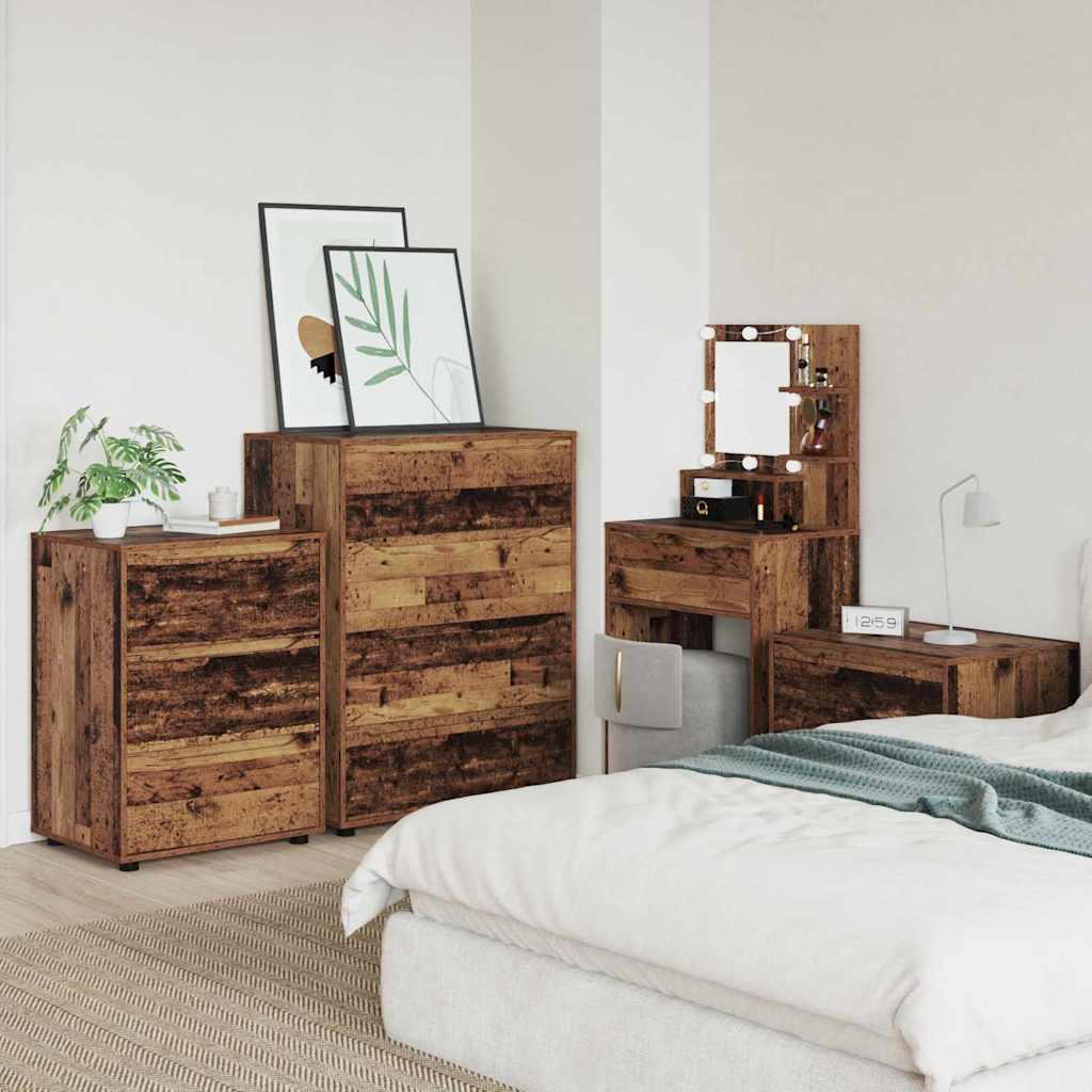 Opbevaringsskabe 2 pcs Gammelt træ 80 x 48 x 105 cm