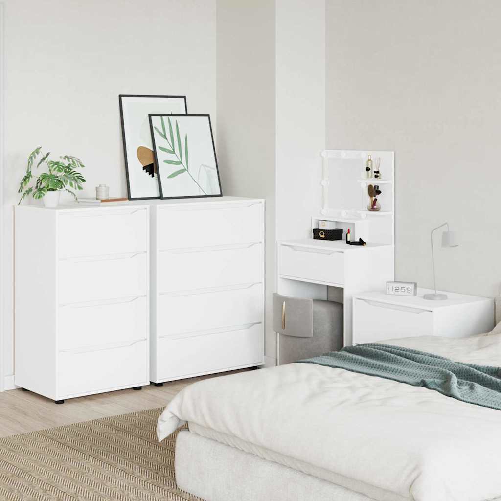 Opbevaringsskabe 2 pcs Hvid 60 x 48 x 105 cm Konstrueret træ