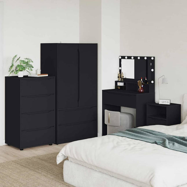 Opbevaringsskabe Sort 60 x 48 x 105 cm Konstrueret træ