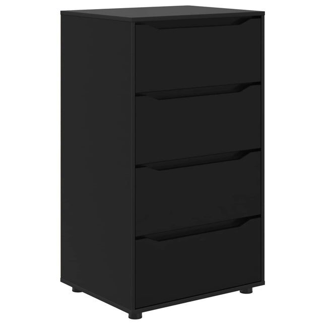 Opbevaringsskabe 60 x 48 x 105 cm Konstrueret træ Sort
