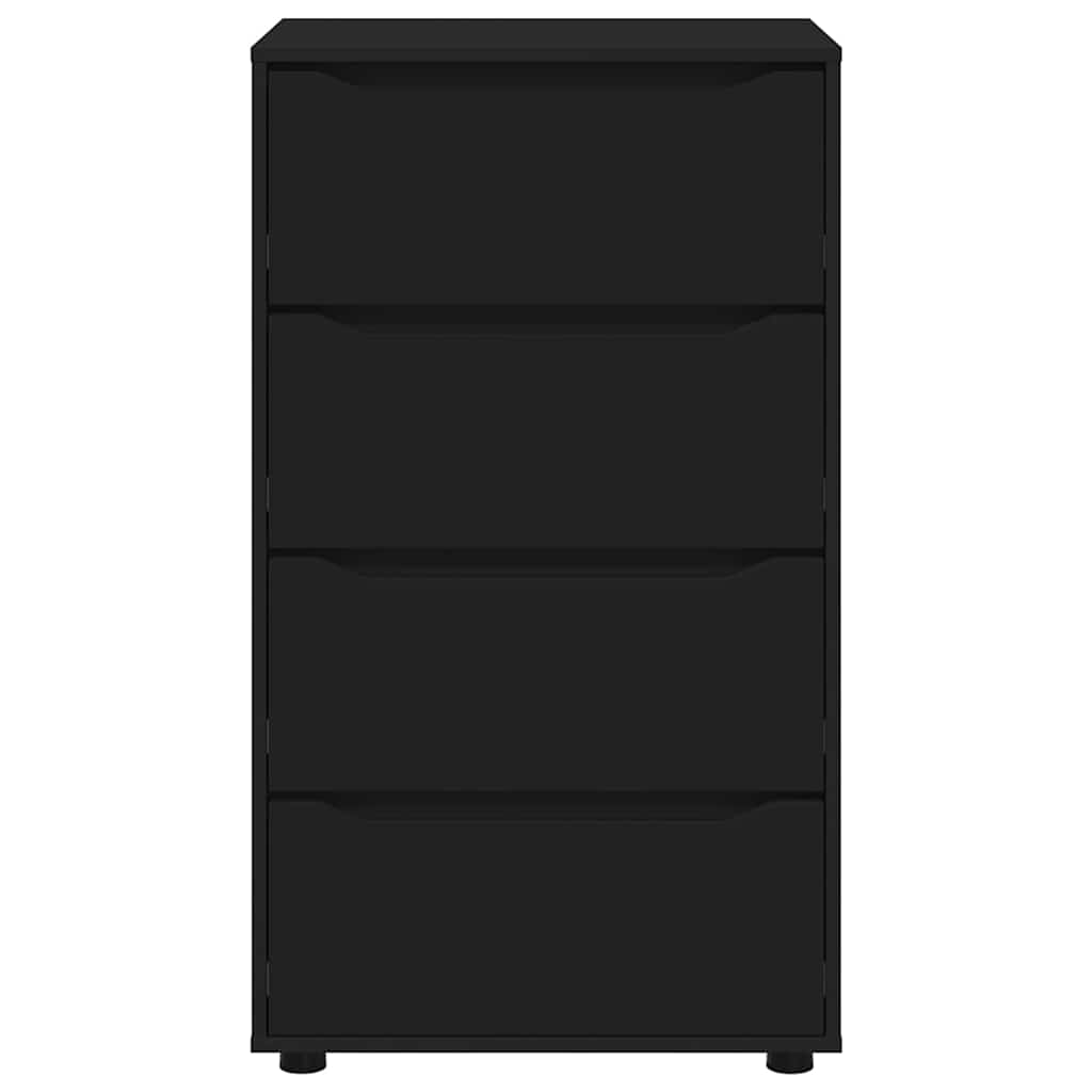 Opbevaringsskabe 2 pcs Sort 60 x 48 x 105 cm Konstrueret træ