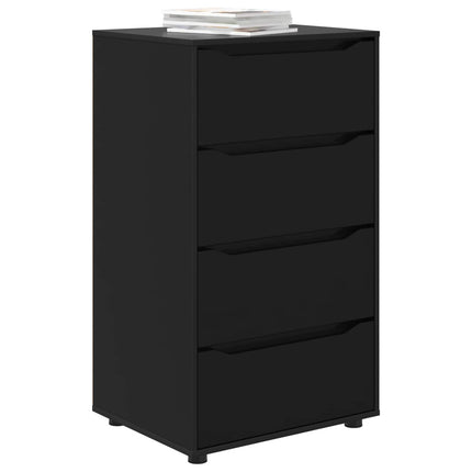 Opbevaringsskabe 60 x 48 x 105 cm Konstrueret træ Sort