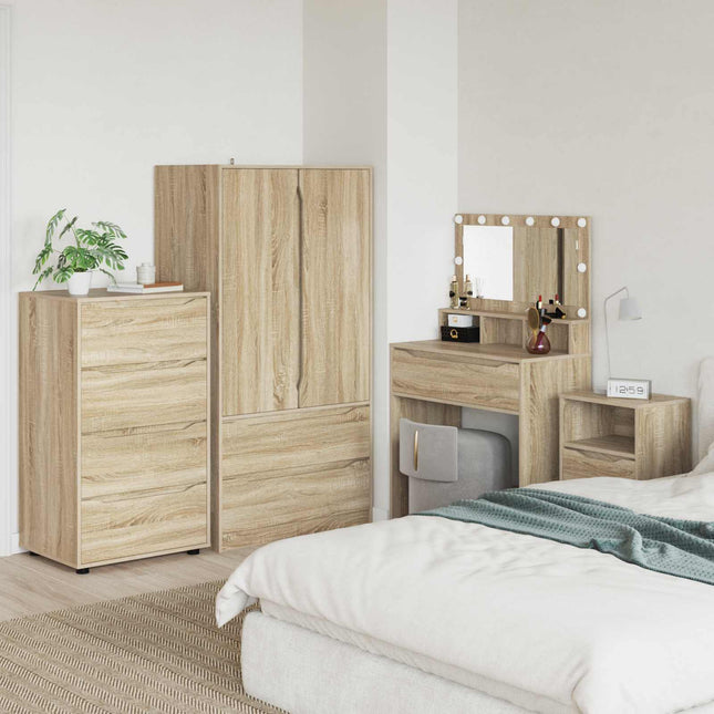 Opbevaringsskabe 60 x 48 x 105 cm Konstrueret træ Sonoma eg