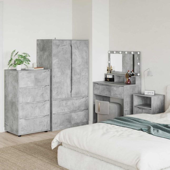 Opbevaringsskabe 60 x 48 x 105 cm Konstrueret træ Beton Grå