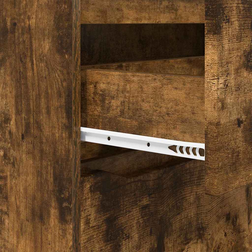 Opbevaringsskabe 2 pcs Røget eg 60 x 48 x 105 cm