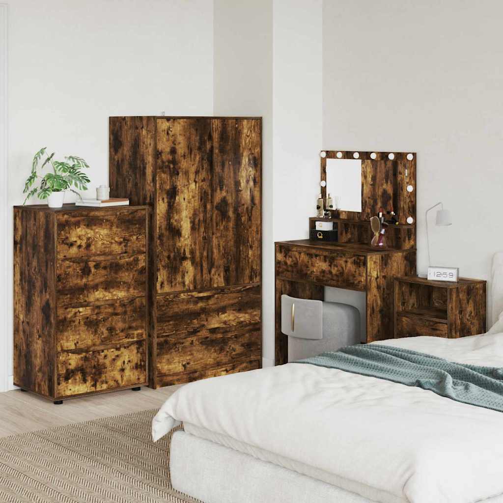 Opbevaringsskabe 2 pcs Røget eg 60 x 48 x 105 cm