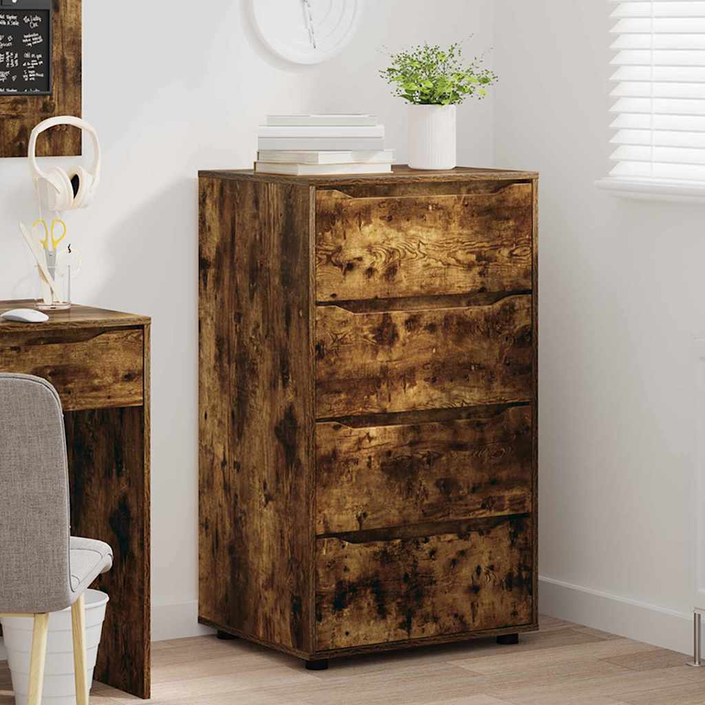 Opbevaringsskabe 2 pcs Røget eg 60 x 48 x 105 cm