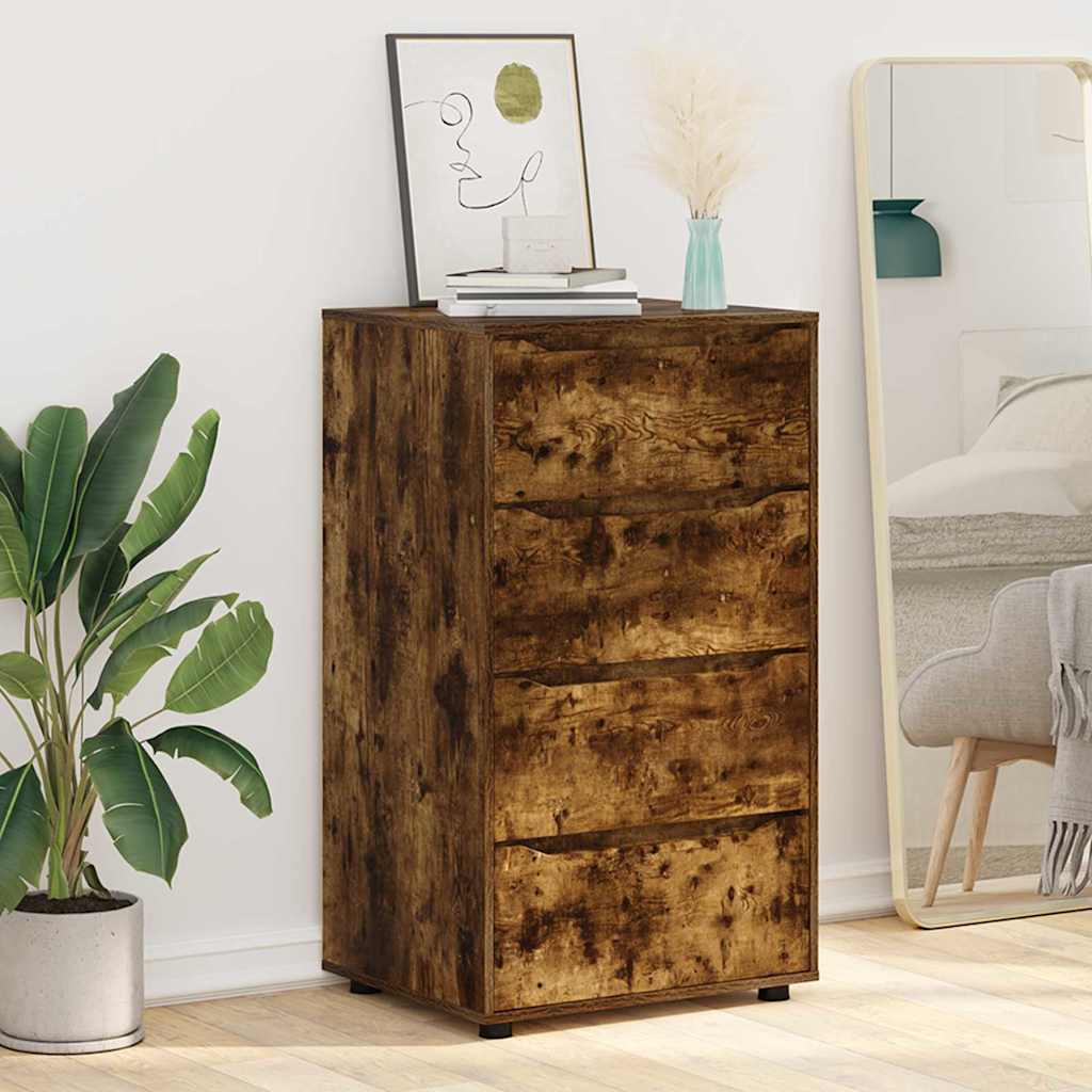 Opbevaringsskabe 2 pcs Røget eg 60 x 48 x 105 cm