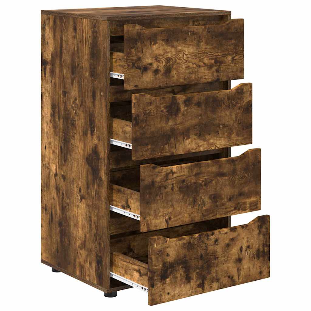 Opbevaringsskabe 2 pcs Røget eg 60 x 48 x 105 cm