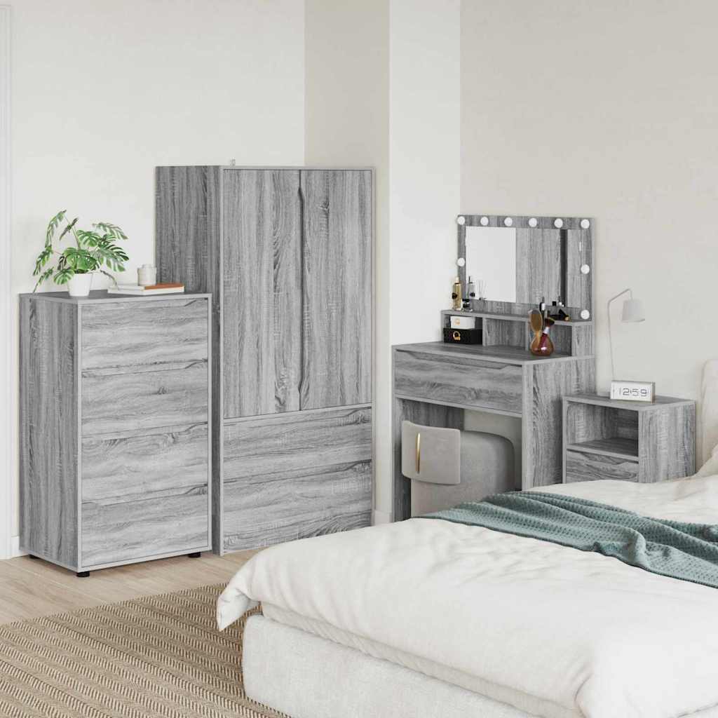 Opbevaringsskabe 2 pcs Grå Sonoma 60 x 48 x 105 cm