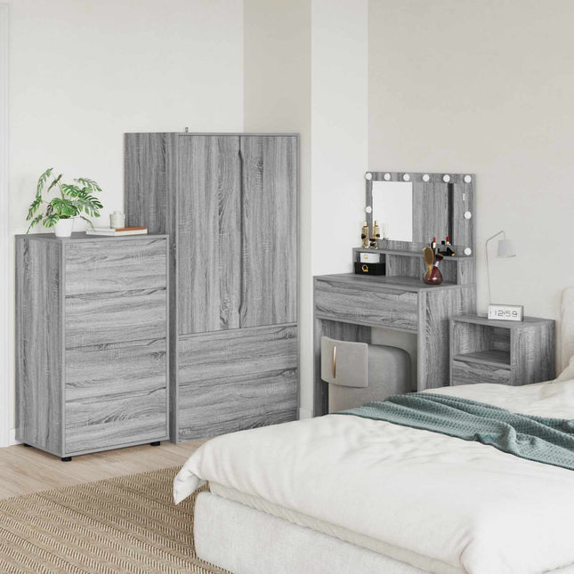 Opbevaringsskabe 60 x 48 x 105 cm Konstrueret træ Grå Sonoma