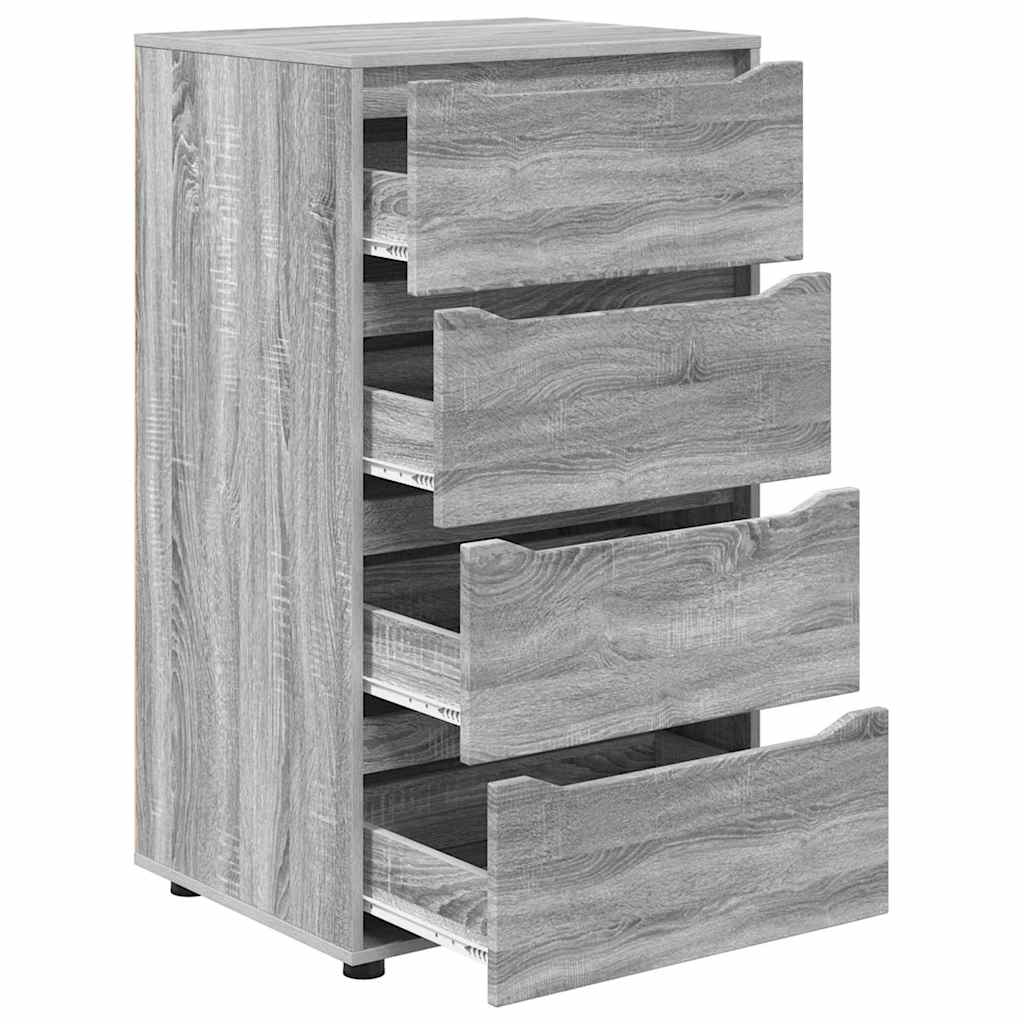 Opbevaringsskabe 2 pcs Grå Sonoma 60 x 48 x 105 cm