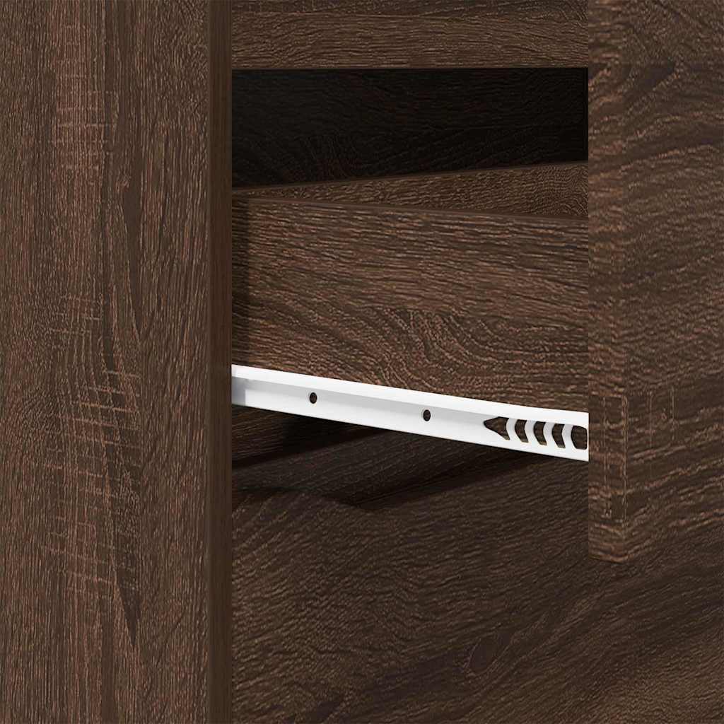 Opbevaringsskabe 2 pcs Brun eg 60 x 48 x 105 cm Konstrueret træ