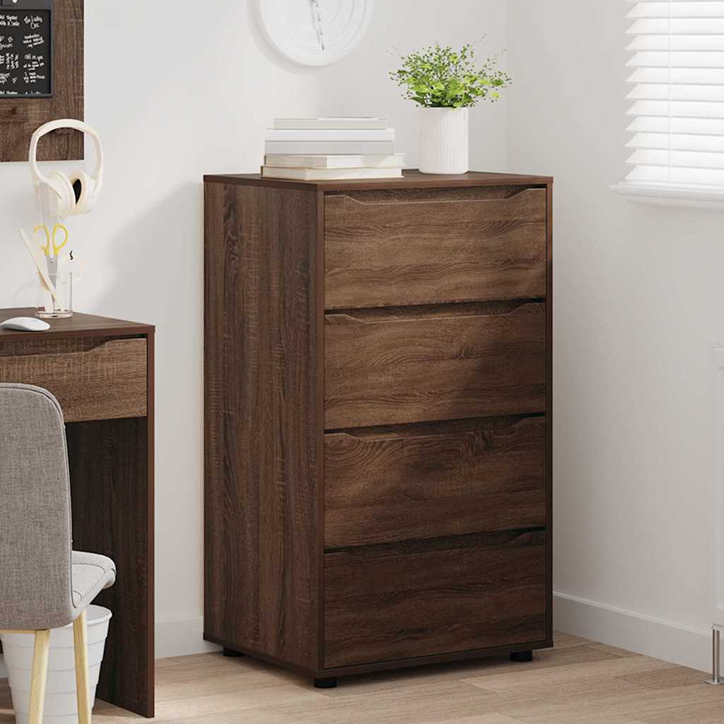 Opbevaringsskabe 2 pcs Brun eg 60 x 48 x 105 cm Konstrueret træ