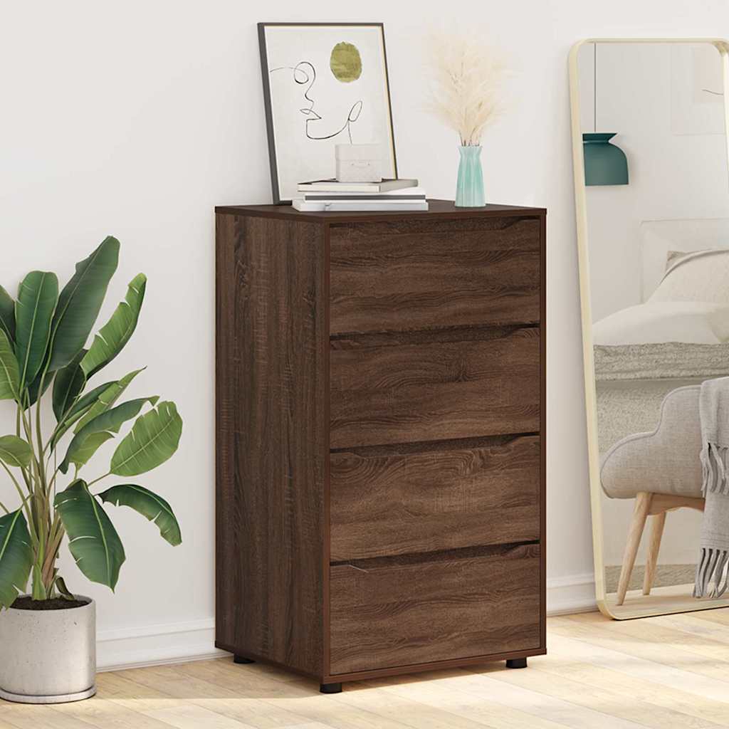 Opbevaringsskabe 2 pcs Brun eg 60 x 48 x 105 cm Konstrueret træ