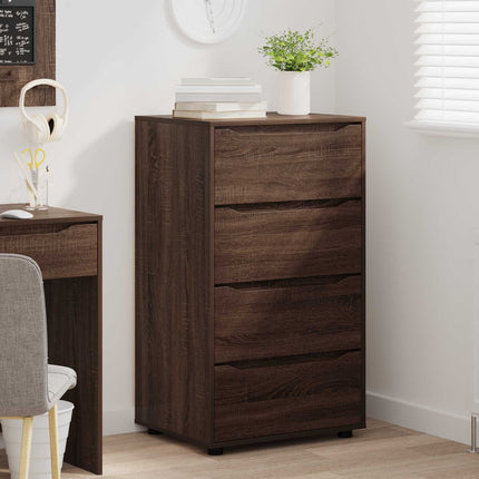 Opbevaringsskabe 60 x 48 x 105 cm Konstrueret træ Brun eg