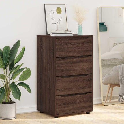 Opbevaringsskabe 60 x 48 x 105 cm Konstrueret træ Brun eg