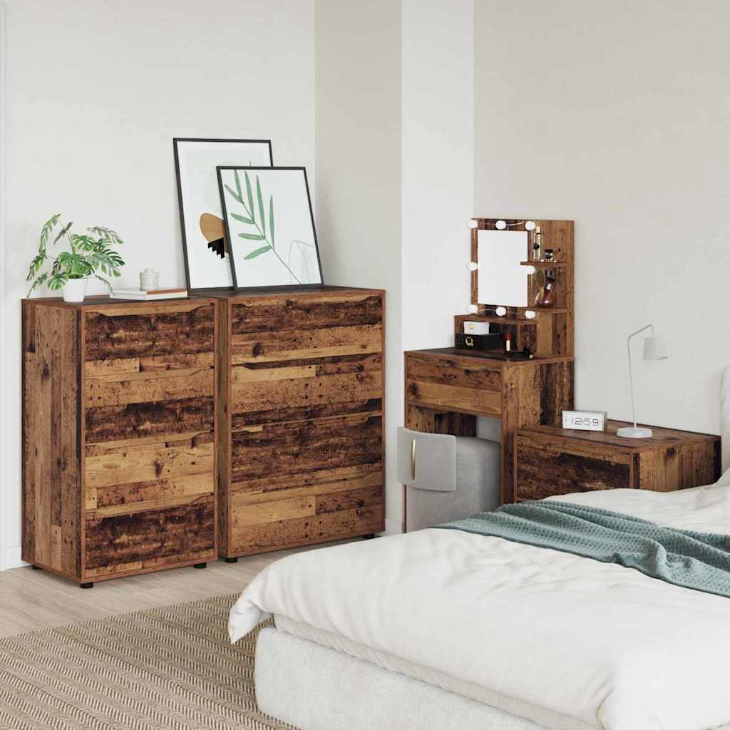 Opbevaringsskabe 2 pcs Gammelt træ 60 x 48 x 105 cm