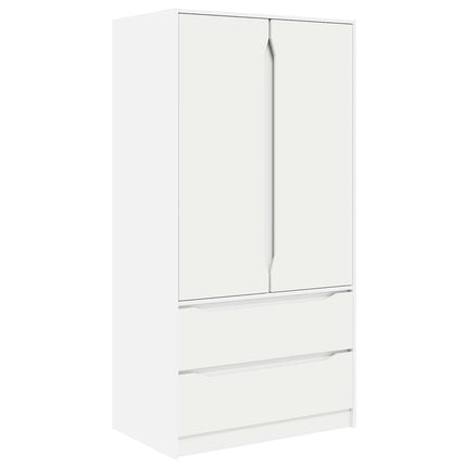 Garderobeskab med dør Hvid 79,5 x 49 x 156 cm Konstrueret træ