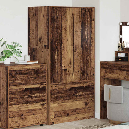 Garderobeskab Gammelt træ 79,5 x 49 x 156 cm Konstrueret træ