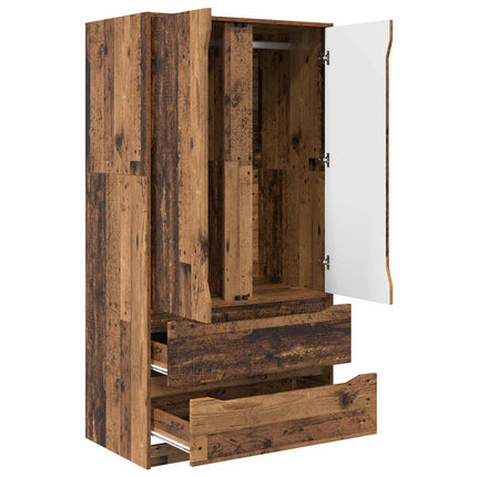 Garderobeskab Gammelt træ 79,5 x 49 x 156 cm Konstrueret træ