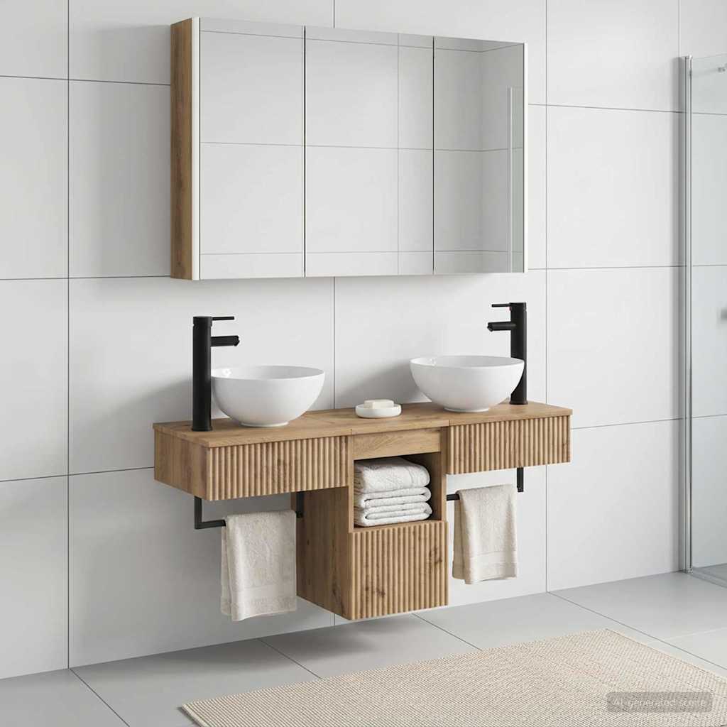 Badevrelsesskabst 4 stk. Artisan-eg Konstrueret tr
