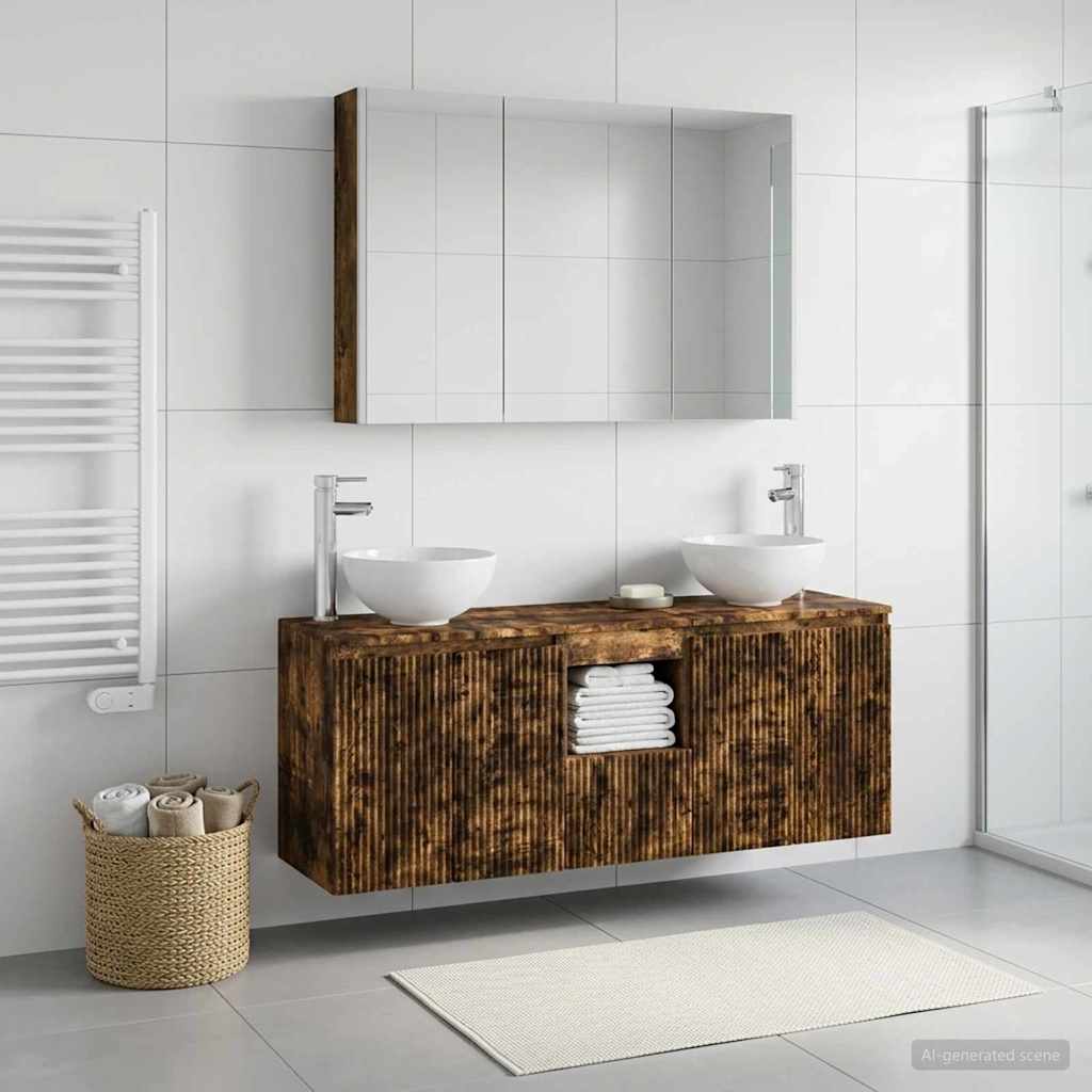 Badevrelsesskabst 4 stk. Rget eg Konstrueret tr