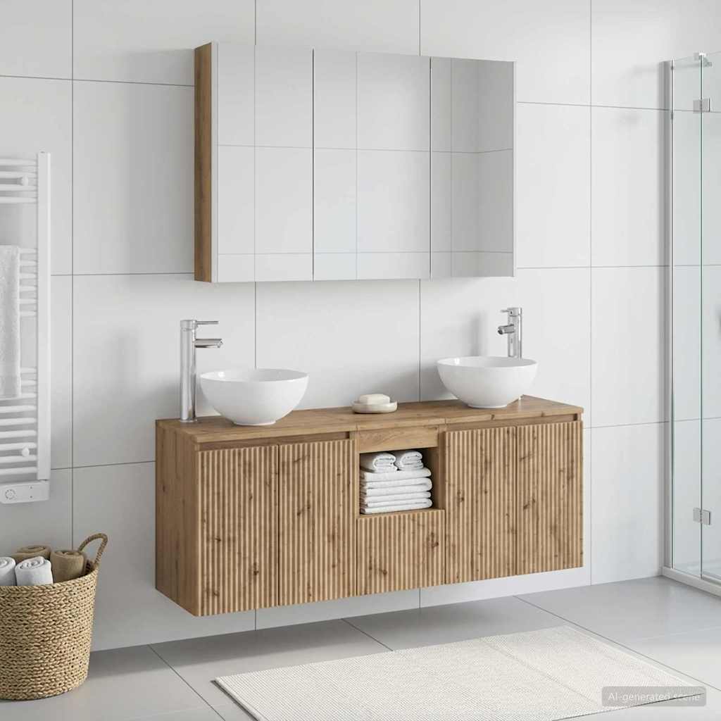 Badevrelsesskabst 4 stk. Artisan-eg Konstrueret tr