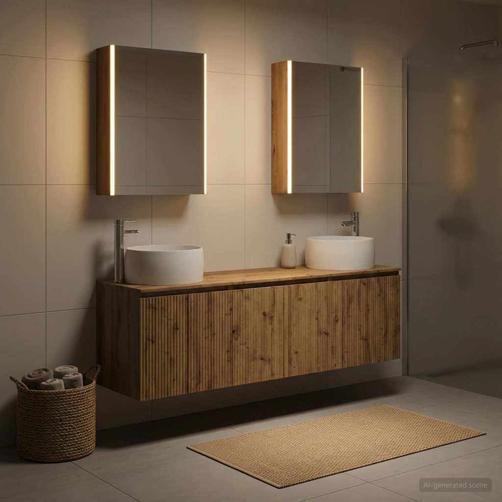 Badevrelsesskabst 5 stk. Artisan-eg Konstrueret tr