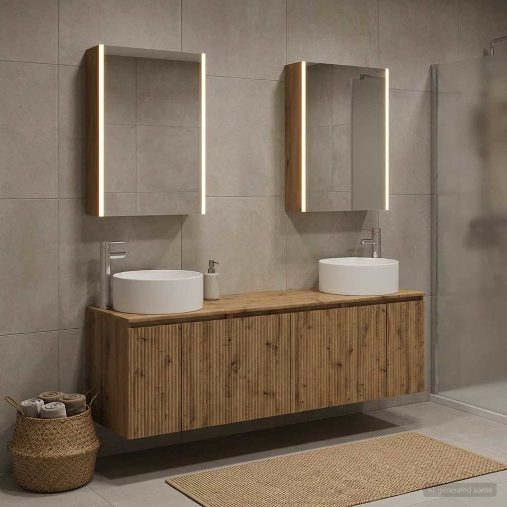 Badevrelsesskabst 5 stk. Artisan-eg Konstrueret tr