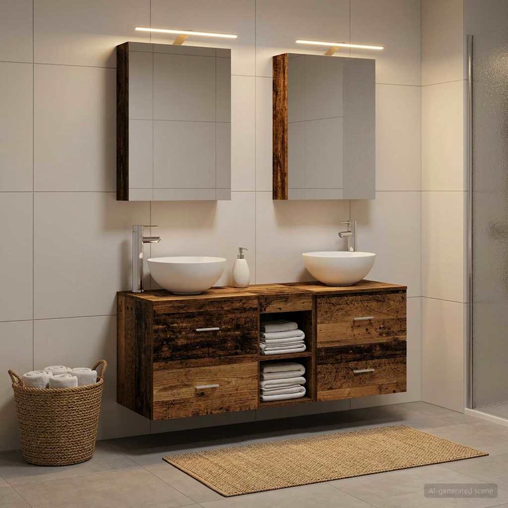 Badevrelsesmbel st 5 stk. Gammelt tr
