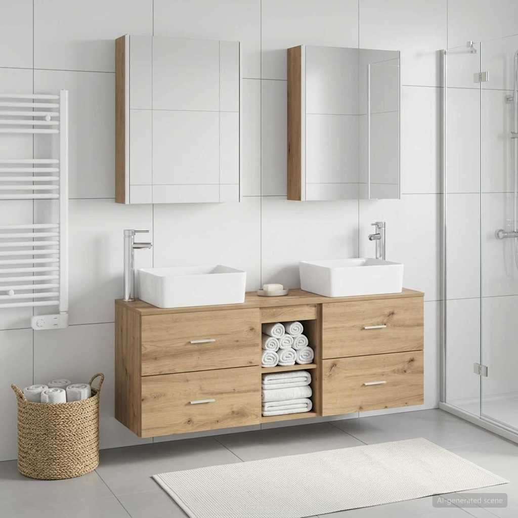 Badevrelsesmbel st 5 stk. Artisan-eg Konstrueret tr og glas