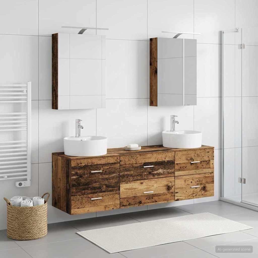 Badevrelsesmbel st 5 stk. Gammelt tr