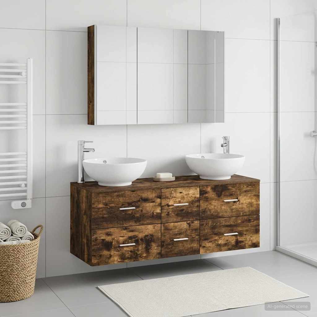 Badevrelsesmbel st 4 stk. Rget eg Konstrueret tr og glas