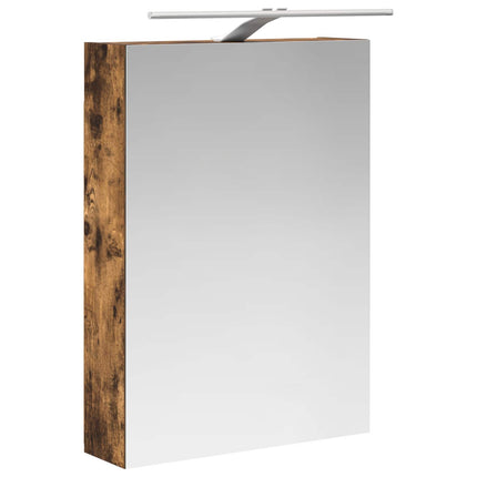 Badeværelsesskabsæt 5 pcs Røget eg 50 x 14,5 x 70 cm
