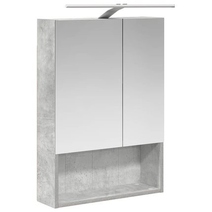 Badeværelsesskabsæt 5 pcs Betongrå 50 x 14,5 x 70 cm