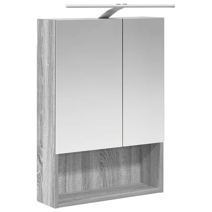 Badeværelsesskabsæt 5 pcs Grå Sonoma 50 x 14,5 x 70 cm