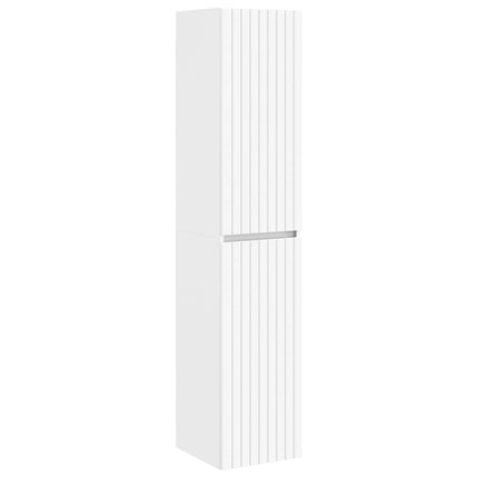 Badeværelsesskabsæt 5 pcs Hvid 40 x 10,5 x 60,5 cm