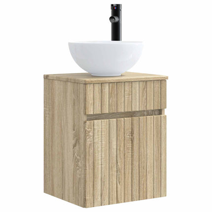 Badeværelsesskabsæt 5 pcs Sonoma-eg 43 x 16 x 62,5 cm