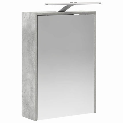 Badeværelsesskabsæt 5 pcs Betongrå 43 x 16 x 62,5 cm