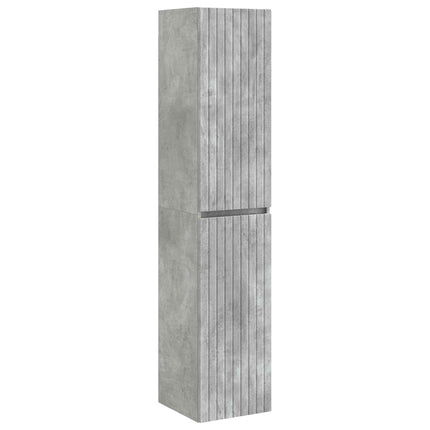 Badeværelsesskabsæt 5 pcs Betongrå 43 x 16 x 62,5 cm
