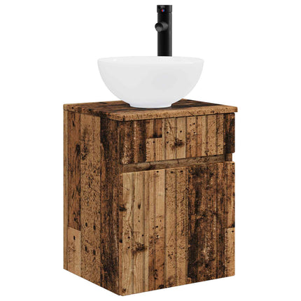 Badeværelsesskabsæt 5 pcs Gammelt træ 43 x 11,5 x 60,5 cm