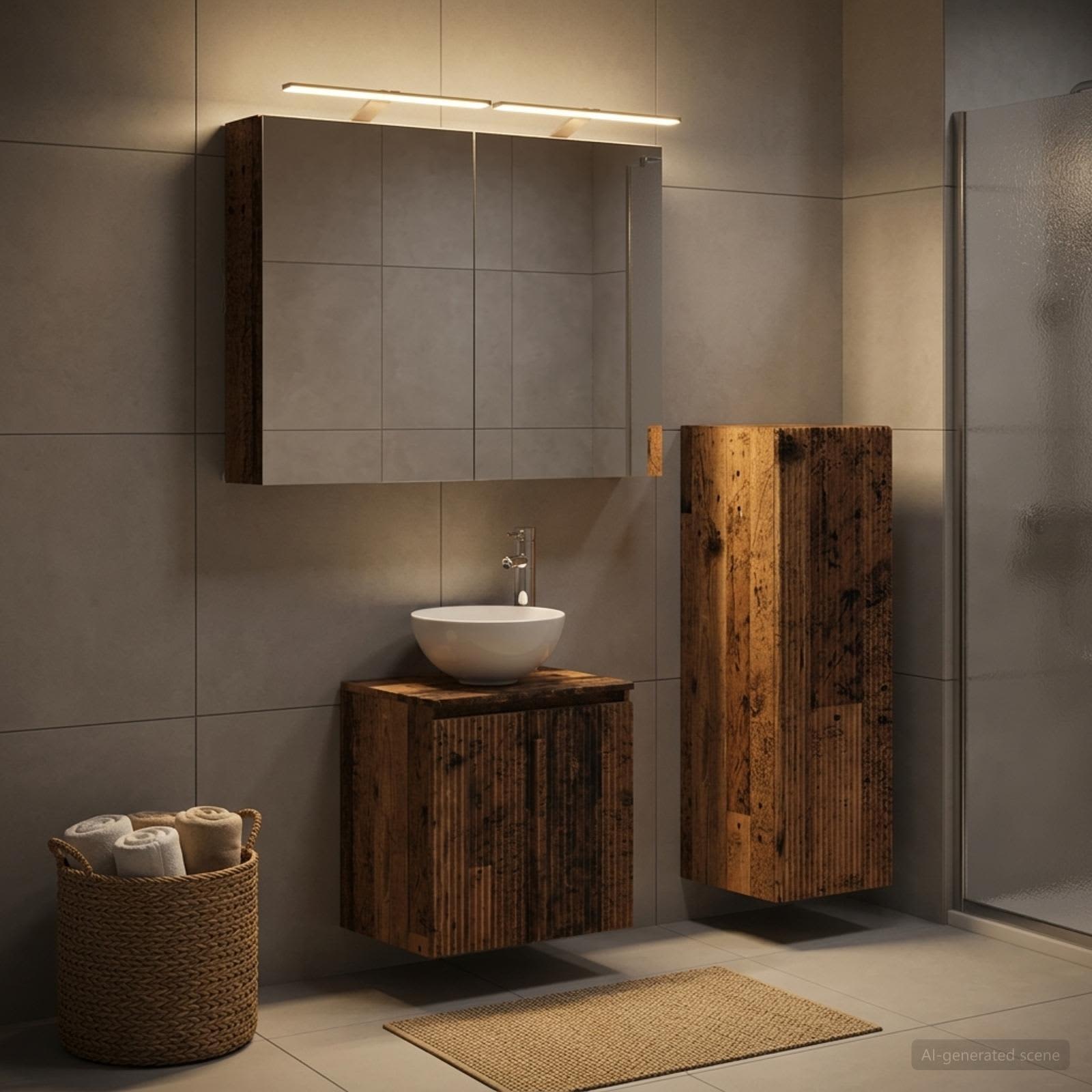 Badevrelsesmbel st 4 stk. Gammelt tr