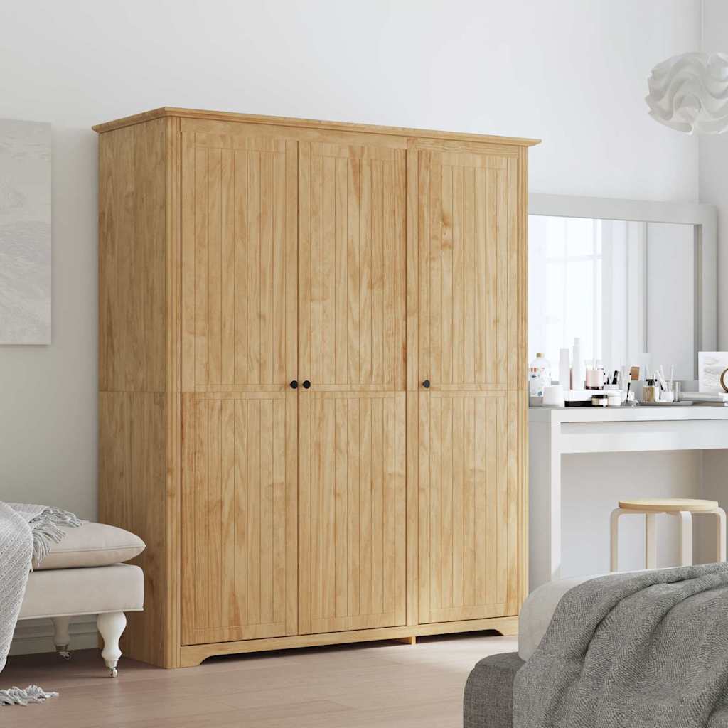 vidaXL BODO - Garderobeskab - Honningbrun - 146x53,5x173 cm